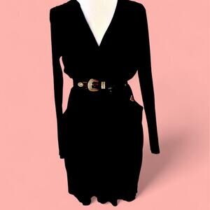 Gothic Y2K Black Ribbed Mini Dress – BCBGeneration (NWT)